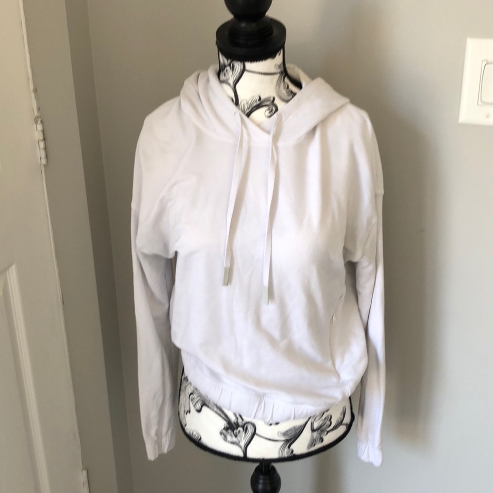 White lulu lemon sweater cross back